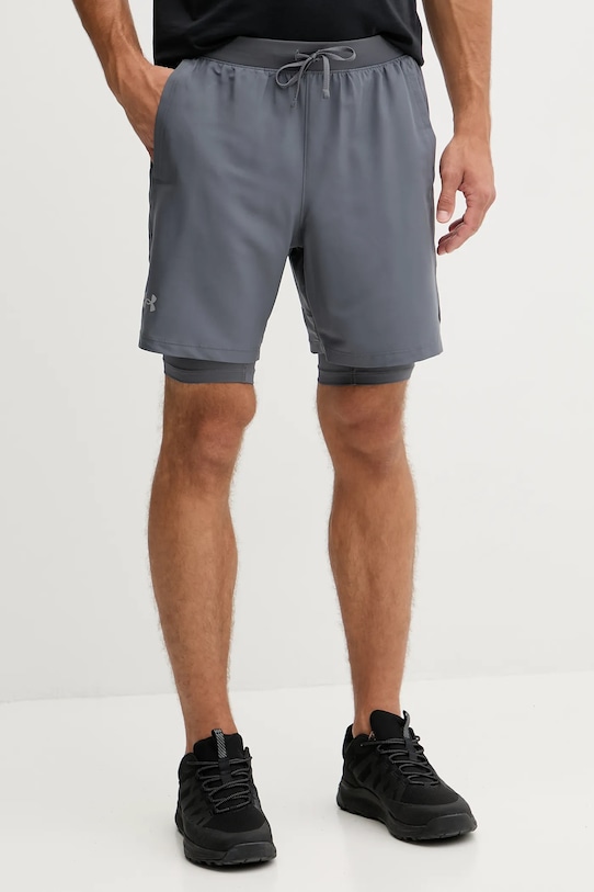 Under Armour szorty do biegania Launch szary 1382641