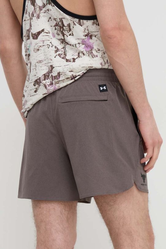 Odzież Under Armour szorty treningowe Project Rock 1383214 brązowy