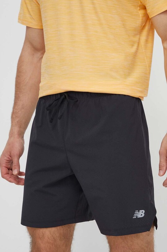 New Balance pantaloni scurți de antrenament panza negru MS41283BK