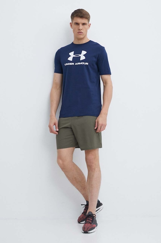 Under Armour szorty treningowe Tech 1383356 zielony AW25