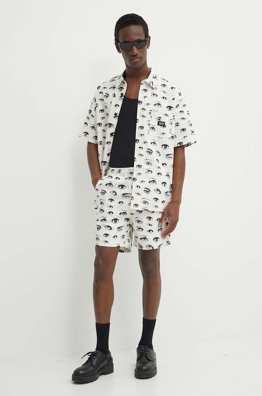 Kaotiko szorty bawełniane AO006.01.K002 beżowy SS24