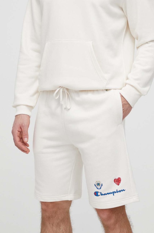 Champion pantaloni scurti tricotaj bej 219786