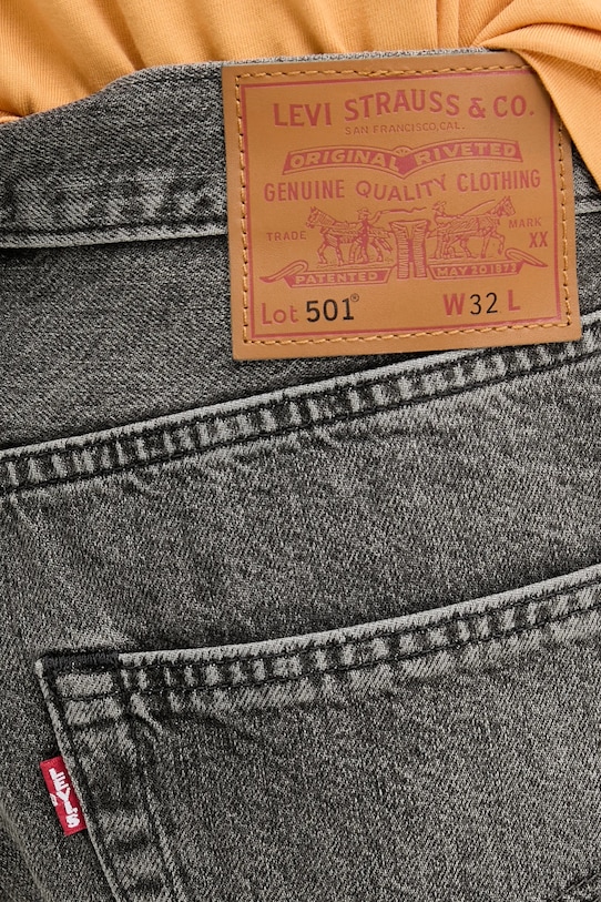 Rifľové krátke nohavice Levi's 36512 sivá