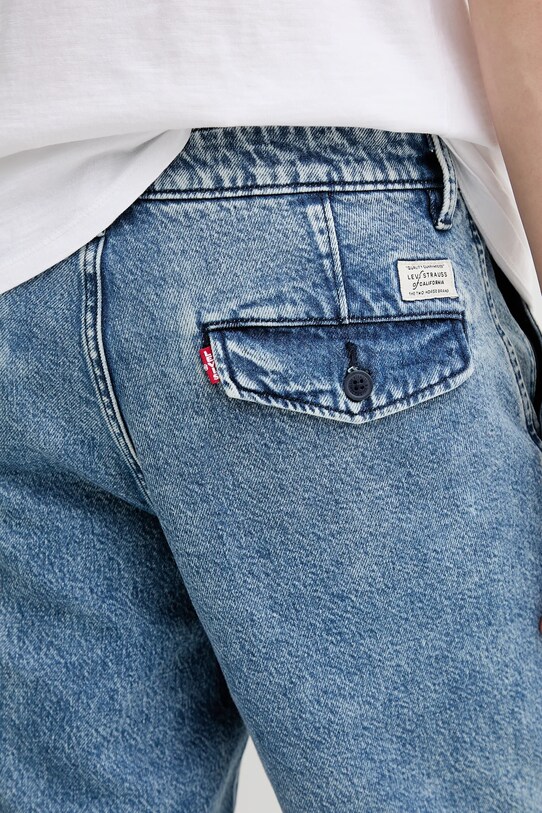 Levi's pantaloni scurti din bumbac albastru A4661