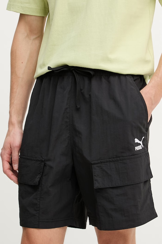 Puma къс панталон мъжки CLASSICS Cargo текстил черен 624262