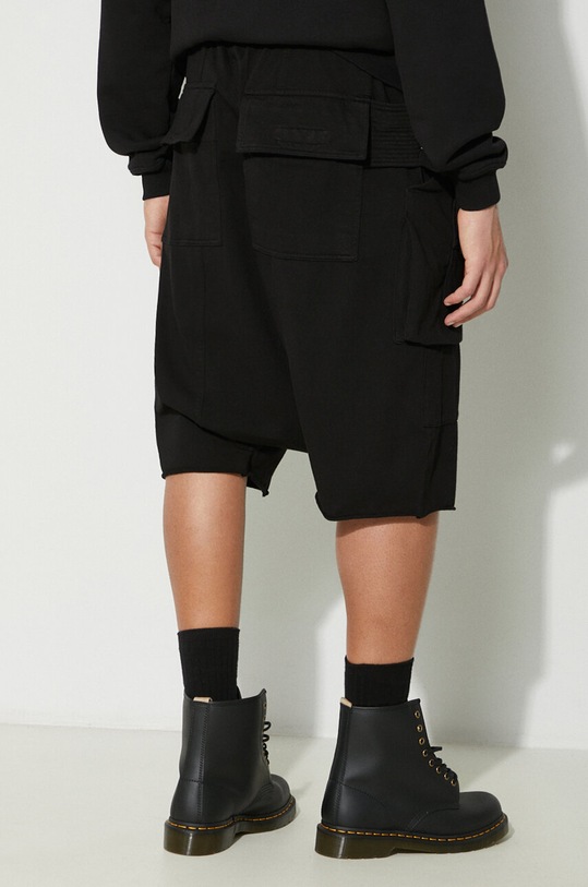 Abbigliamento Rick Owens pantaloncini in cotone Knit Shorts Creatch Cargo Pods DU01D1382.RIG.09 nero