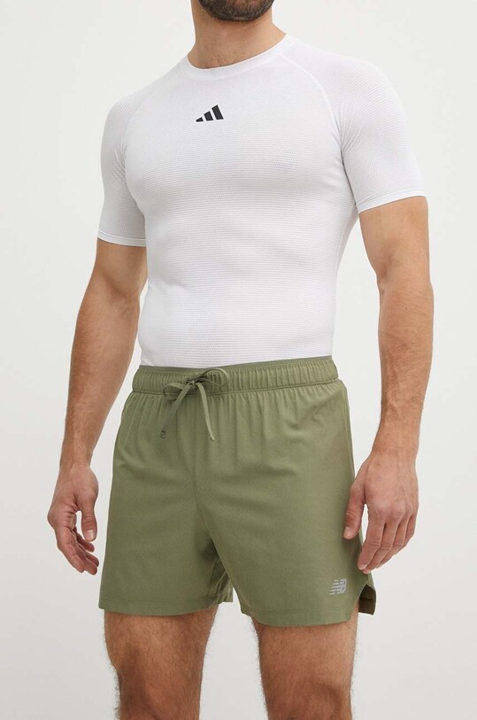 New Balance pantaloni scurți de alergare panza verde MS41286DEK