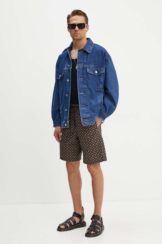 A.P.C. pantaloni scurti din bumbac short vincento COGXP.H10204.LZZ negru SS24