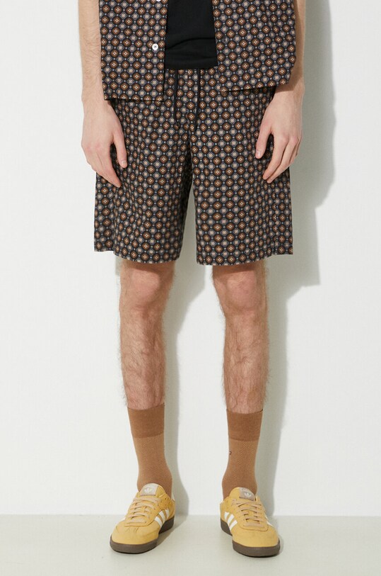 A.P.C. szorty bawełniane short vincento czarny COGXP.H10204.LZZ