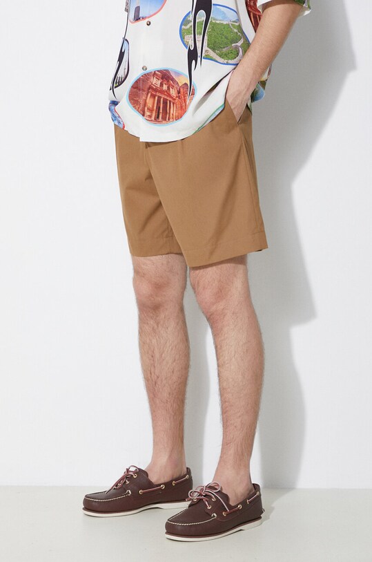 A.P.C. cotton shorts short crew brown COGXS.H10198.CAB