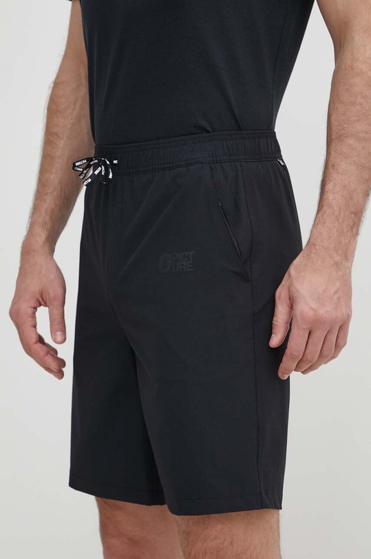 Picture pantaloni scurți outdoor Lenu Stretch panza negru MSH099