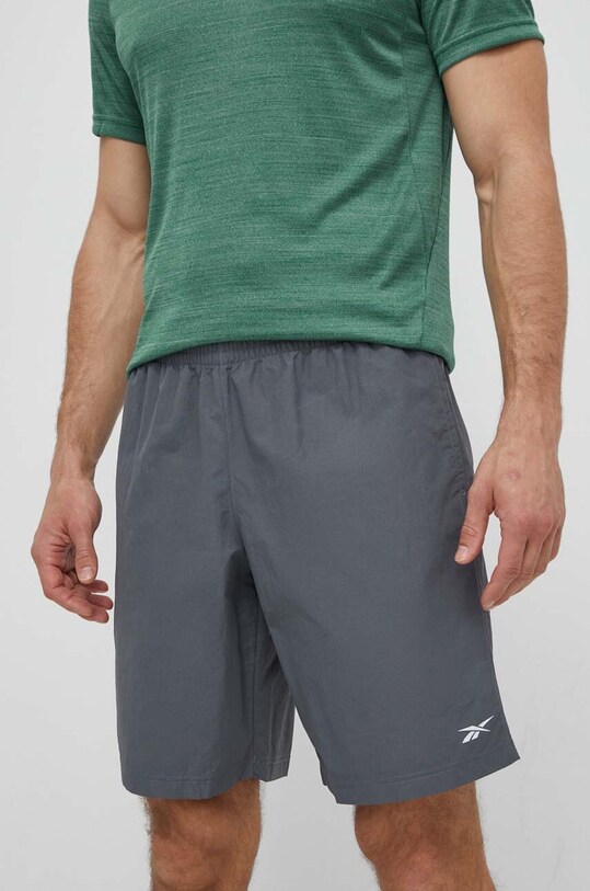Reebok pantaloni scurți de antrenament Identitiy Training panza gri 100043430