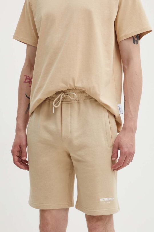 Bavlněné šortky Sixth June pletenina béžová 25217