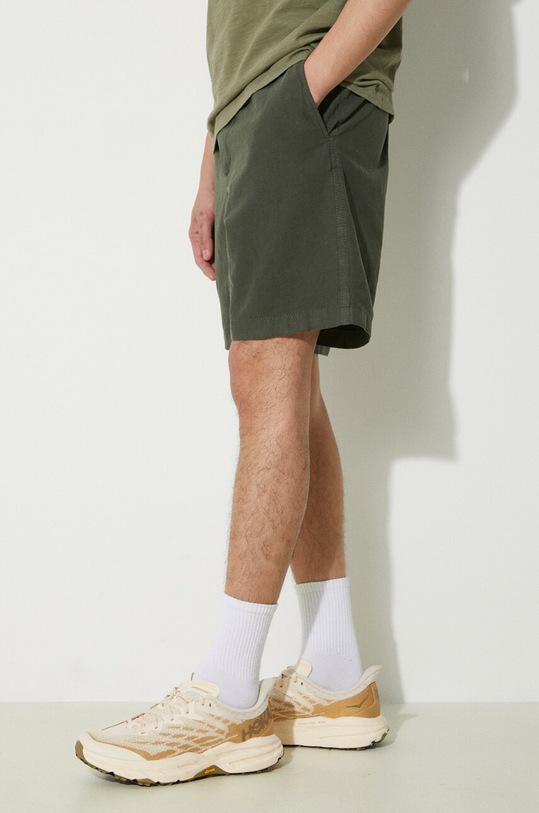 Norse Projects pantaloni scurți din amestec de in Ezra Relaxed Cotton verde N35.0614.8022