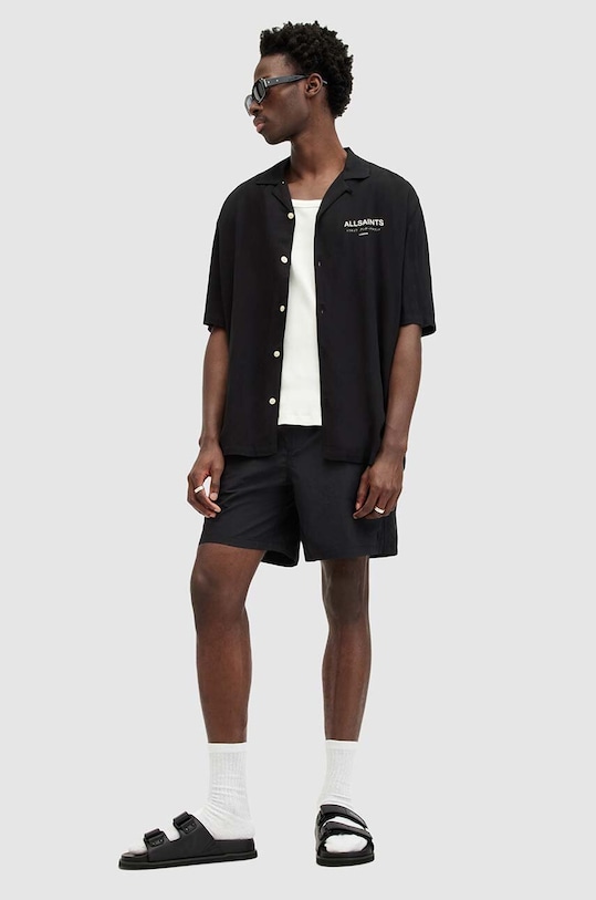 Plavkové šortky AllSaints WARDEN SWIMSHORT M011WA černá