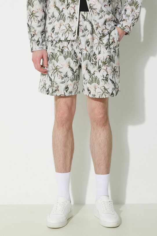 Шорты PLEASURES ткань зелёный P24SP029.GREY