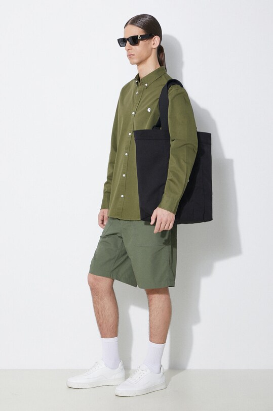 Pamučne kratke hlače Engineered Garments Fatigue Short OR271.CT010 zelena SS24