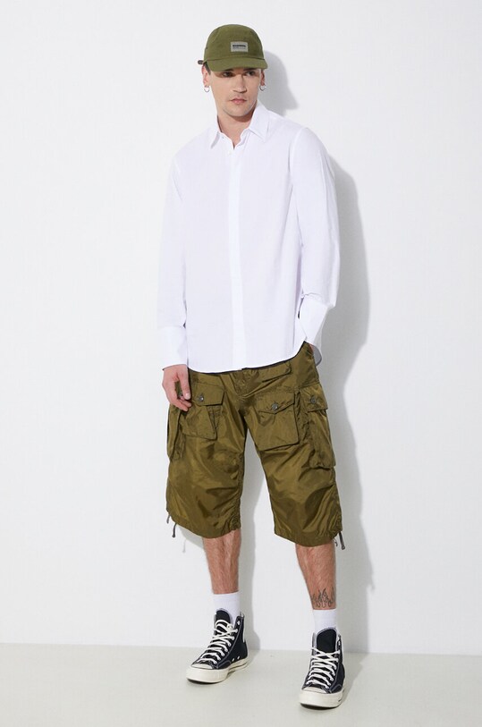Kraťasy Engineered Garments FA Short OR276.DZ027 zelená SS24