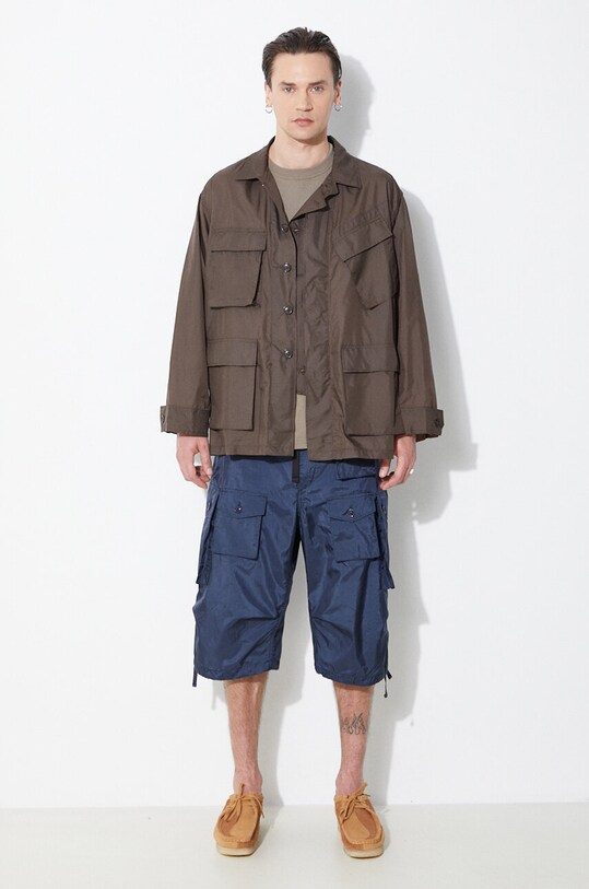 Kratke hlače Engineered Garments FA OR276.DZ028 mornarsko plava SS24