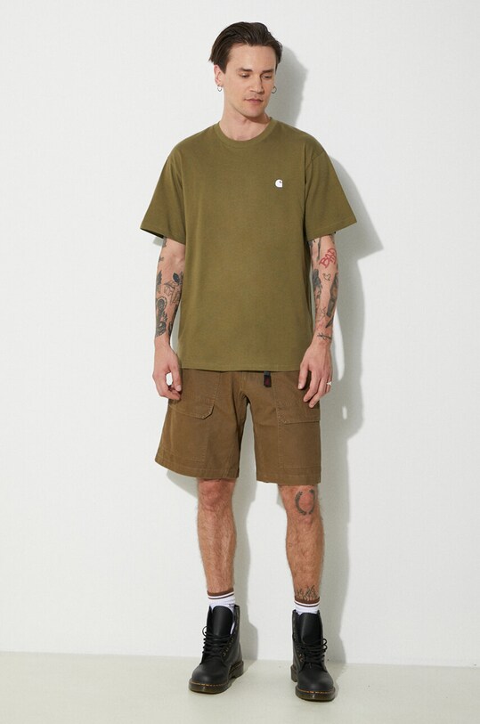 Gramicci szorty bawełniane Canvas Eqt Short G4SM.P005 zielony SS24