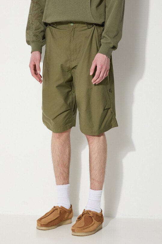 Maharishi pantaloni scurti Maha Tiger Loose Snoshorts verde 5099.OLIVE