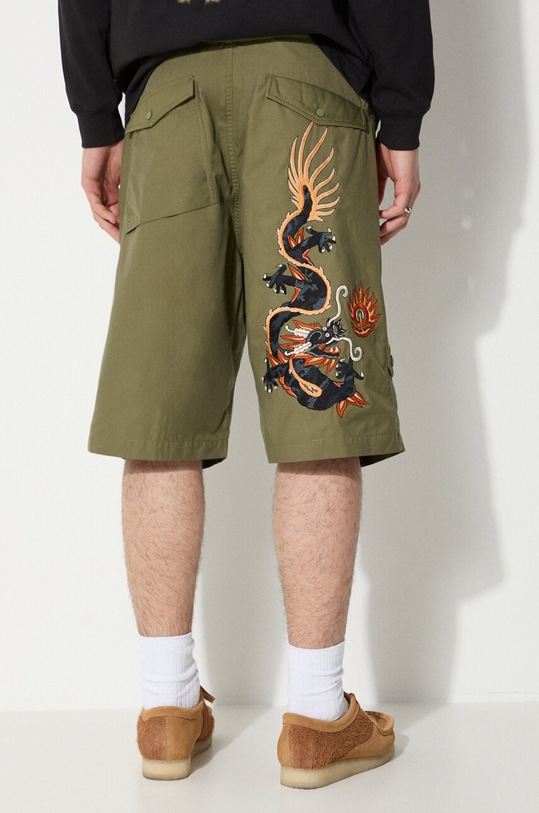 Odzież Maharishi szorty Original Dragon Loose Snoshorts 5070.OLIVE zielony