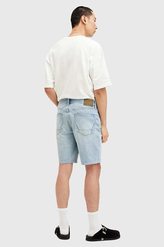 AllSaints pantaloni scurti jeans SWITCH SHORT M020TA albastru