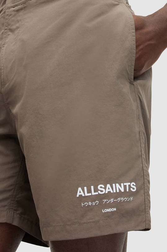 Odzież AllSaints szorty kąpielowe UNDERGROUND SWIMSHRT M012WA brązowy