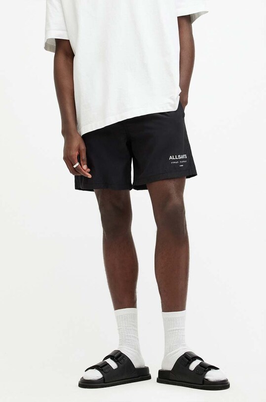 AllSaints pantaloni scurti de baie UNDERGROUND SWIMSHRT M012WA negru SS25