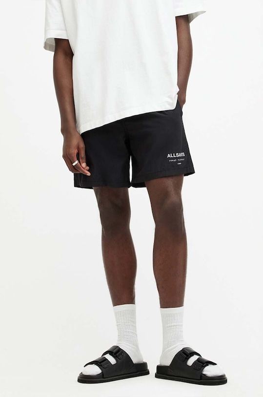 AllSaints pantaloni scurti de baie UNDERGROUND SWIMSHRT M012WA negru SS25