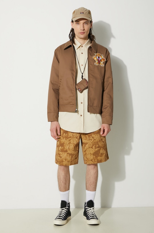 thisisneverthat pantaloni scurti din bumbac Beach Short TN241WSOKS01 galben SS24
