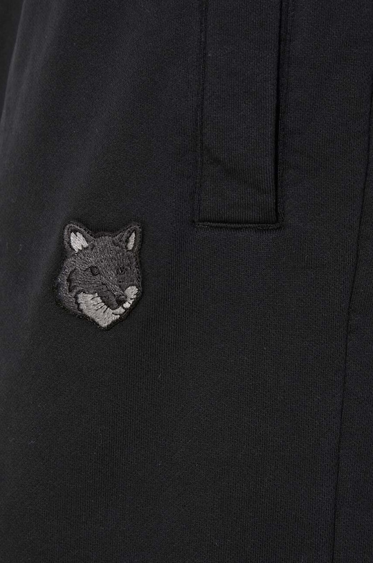 Maison Kitsuné cotton shorts Bold Fox Head Patch Oversize Jog Shorts MM01121KM0001 black