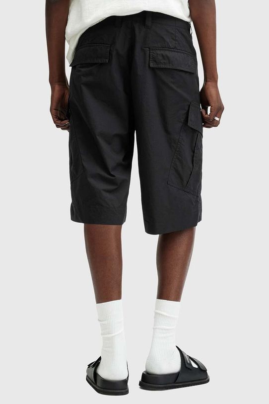 AllSaints szorty bawełniane ARDY M026TA czarny