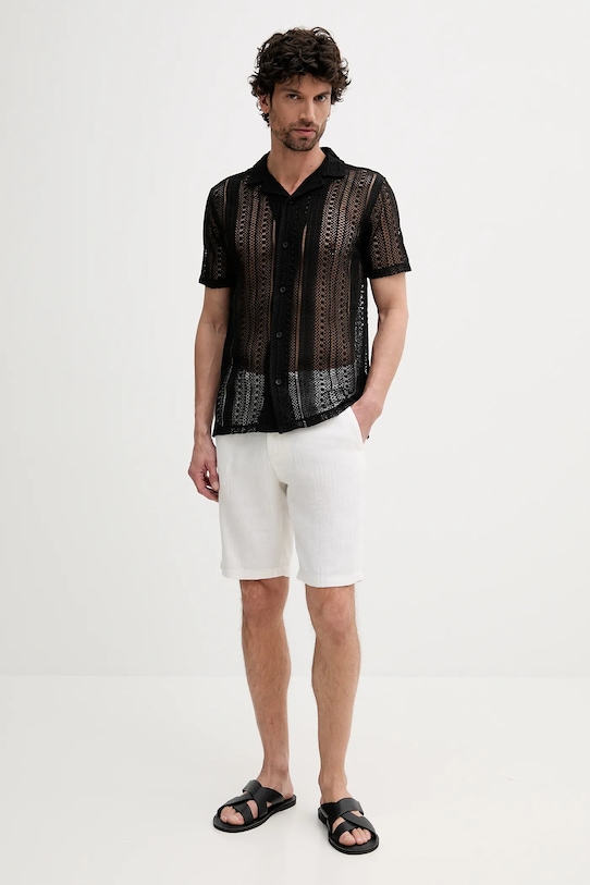 Шорты с примесью льна Lindbergh 30.505020.OPTICALWHI белый SS25