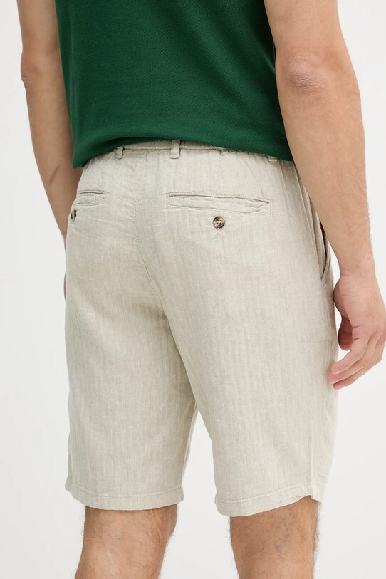 Îmbrăcăminte Lindbergh pantaloni scurți din amestec de in 30.505020.OPTICALWHI gri