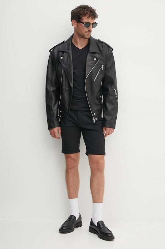 Lindbergh pantaloni scurti 30.51024.BLACK negru SS24