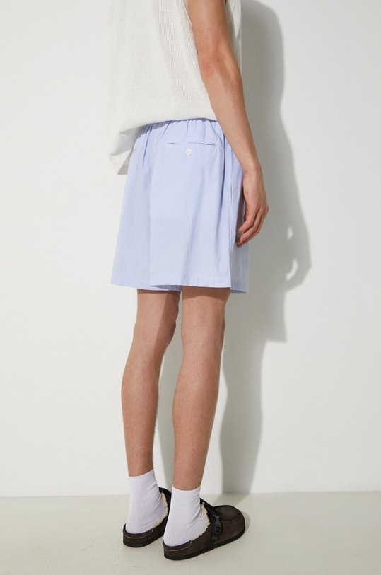 Îmbrăcăminte MKI MIYUKI ZOKU pantaloni scurti din bumbac Striped Shorts STRIPED.SHORTS albastru