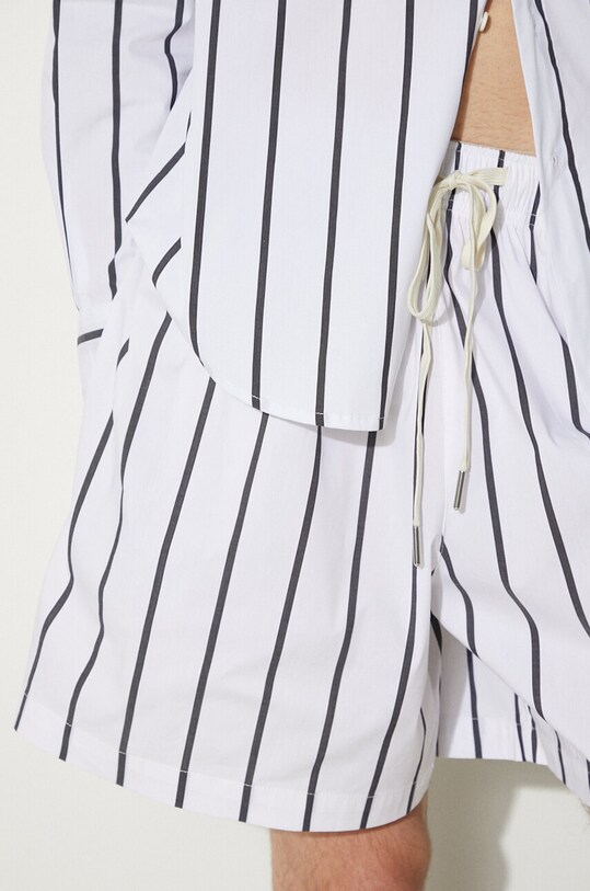 Хлопковые шорты MKI MIYUKI ZOKU Striped Shorts STRIPED.SHORTS чёрный
