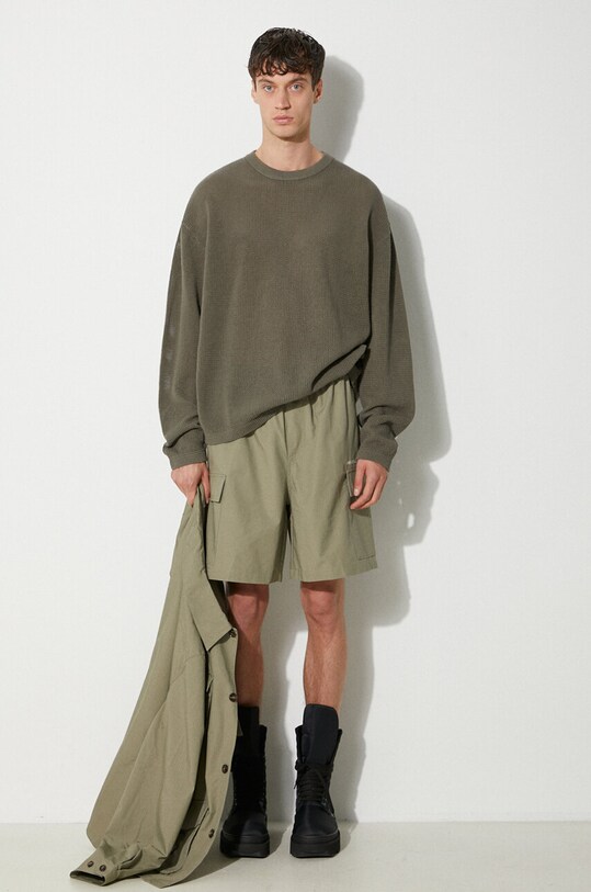 MKI MIYUKI ZOKU pantaloni scurti din bumbac Ripstop Cargo Shorts RIPSTOP.CARGO.SHORTS verde SS24