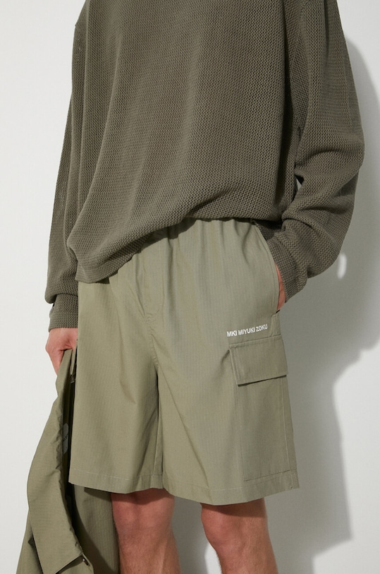 MKI MIYUKI ZOKU pantaloni scurti din bumbac Ripstop Cargo Shorts verde RIPSTOP.CARGO.SHORTS