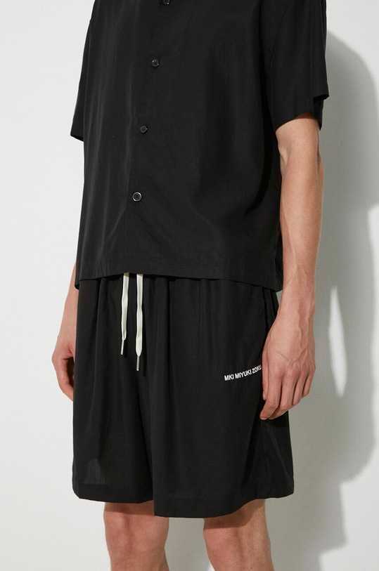 MKI MIYUKI ZOKU szorty Tencel Shorts czarny TENCEL.SHORTS