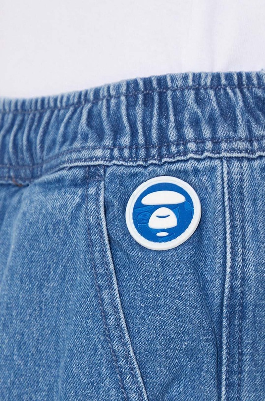 AAPE denim shorts AAPSPMA671XXM blue