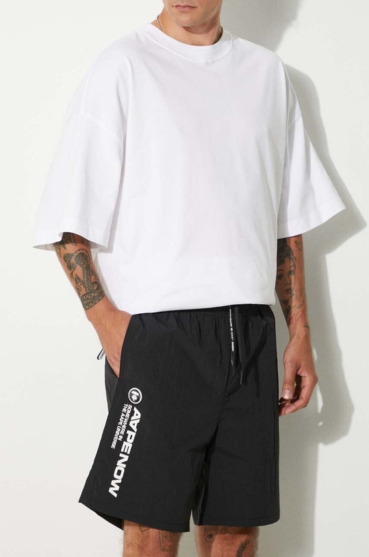 AAPE shorts plain black AAPSPMA669XXM