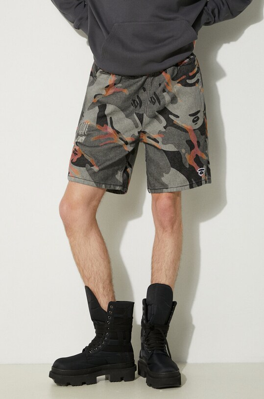 AAPE cotton shorts gray AAPSPMA690XXM