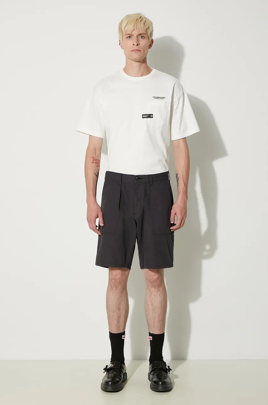 Σορτς NEIGHBORHOOD Baker Short Pants 241AQNH.PTM02 μαύρο