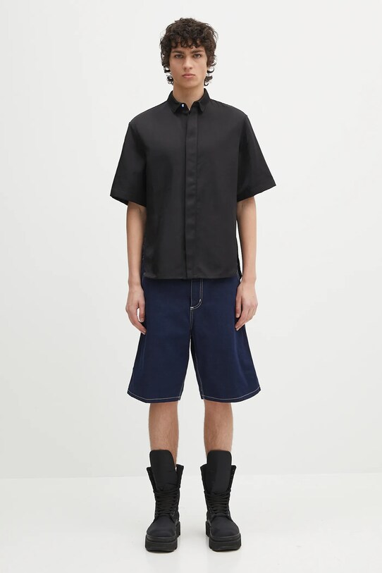 Carhartt WIP cotton denim shorts Simple Short I033333.012Y navy