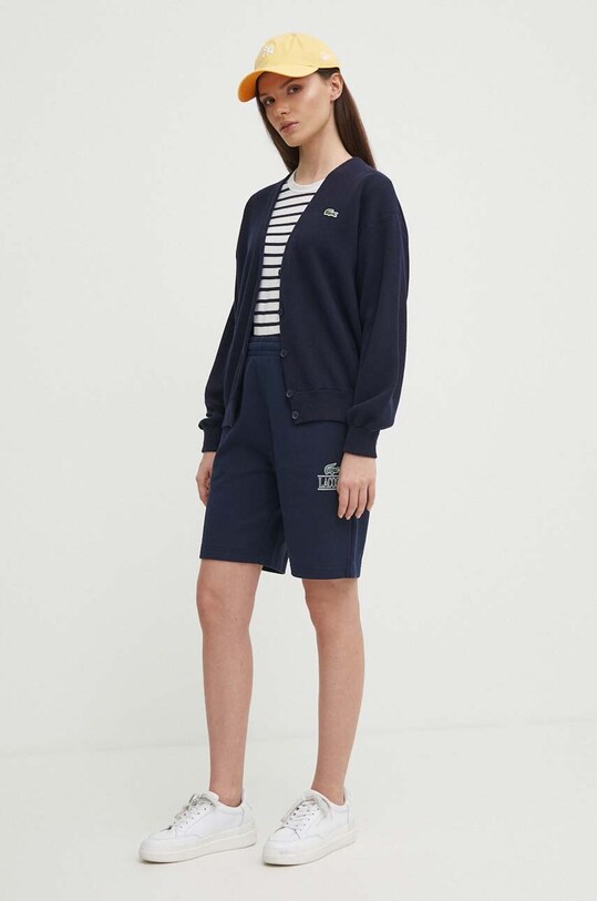 Lacoste szorty bawełniane GH1220 granatowy SS24