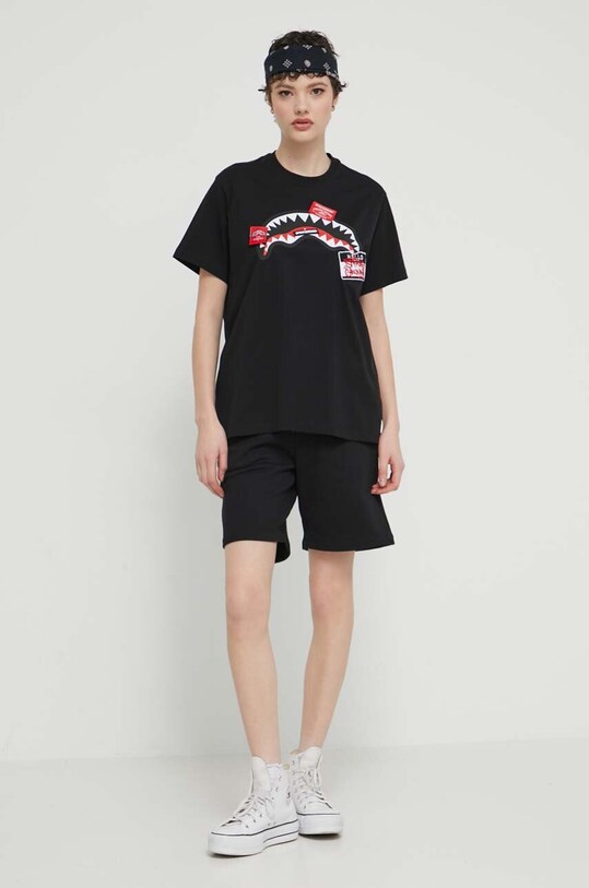 Îmbrăcăminte Sprayground pantaloni scurti din bumbac SP441 negru