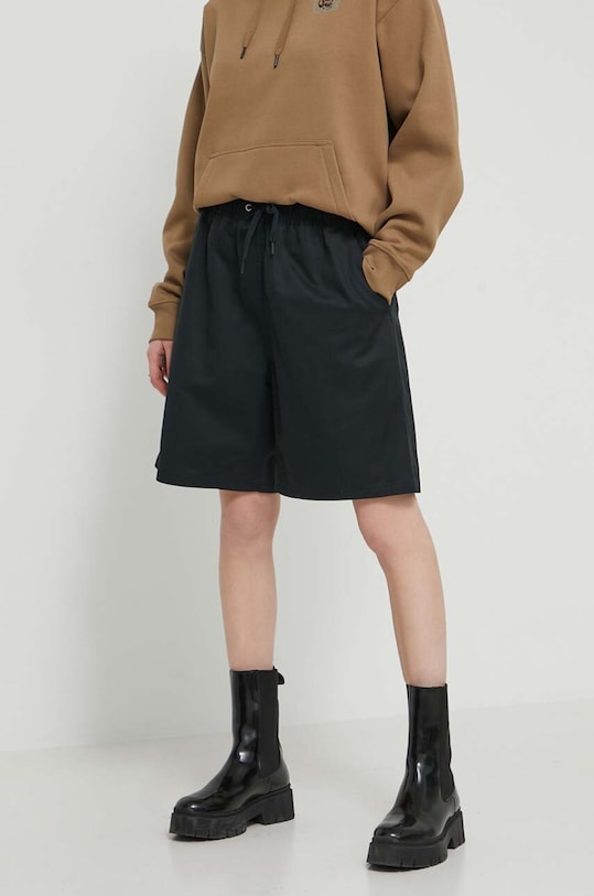 Bavlněné šortky Converse high černá 10024609.A01