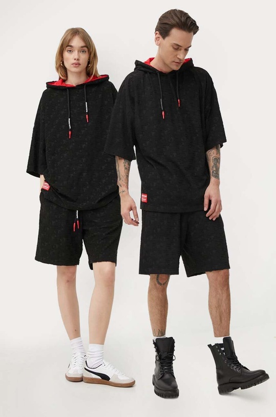 Sprayground pantaloni scurti tricotaj negru SP329